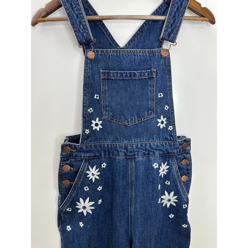 Princess Highway Daisy Days Embroidered Denim Overalls Blue Size 6 *Read - Picture 4 of 13